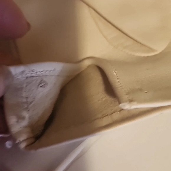 Vintage off white chain leather gloves 6 - Picture 10 of 12